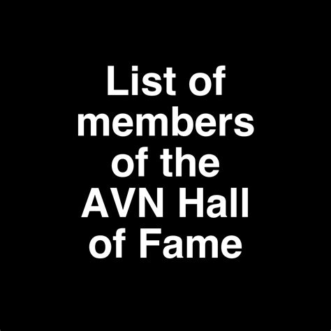 names of women porn stars|List of members of the AVN Hall of Fame .